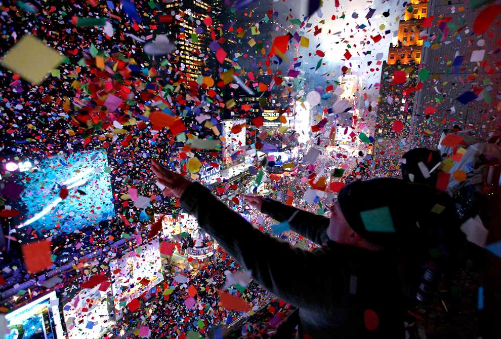 Confetti sur Time Square