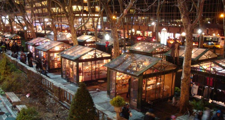 Visiter le marché de Noël de Bryant Park 